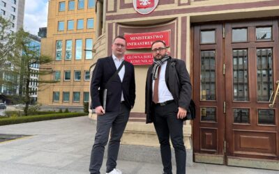 Członkowie Zarządu Opolskiego Zrzeszenia Przewoźników Drogowych na spotkaniu                                     w Ministerstwie Infrastruktury